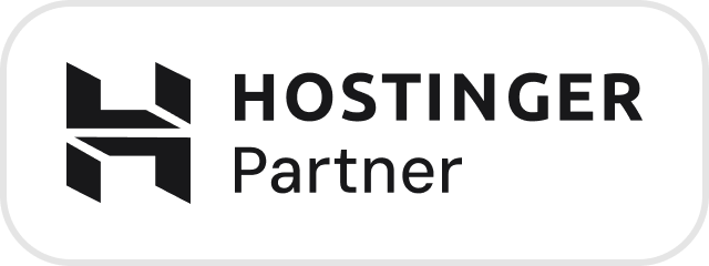 Official Hostinger Partner badge