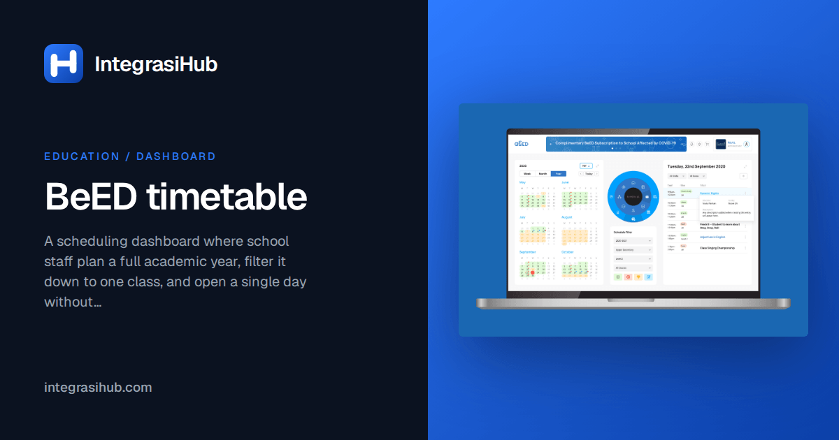 Open Graph, BeED timetable preview
